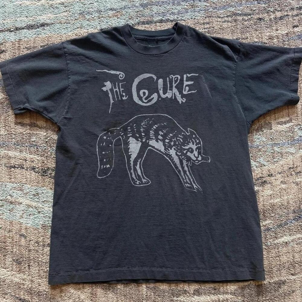 Gildan Men Black T-Shirt, The Cure Black Band Tee .